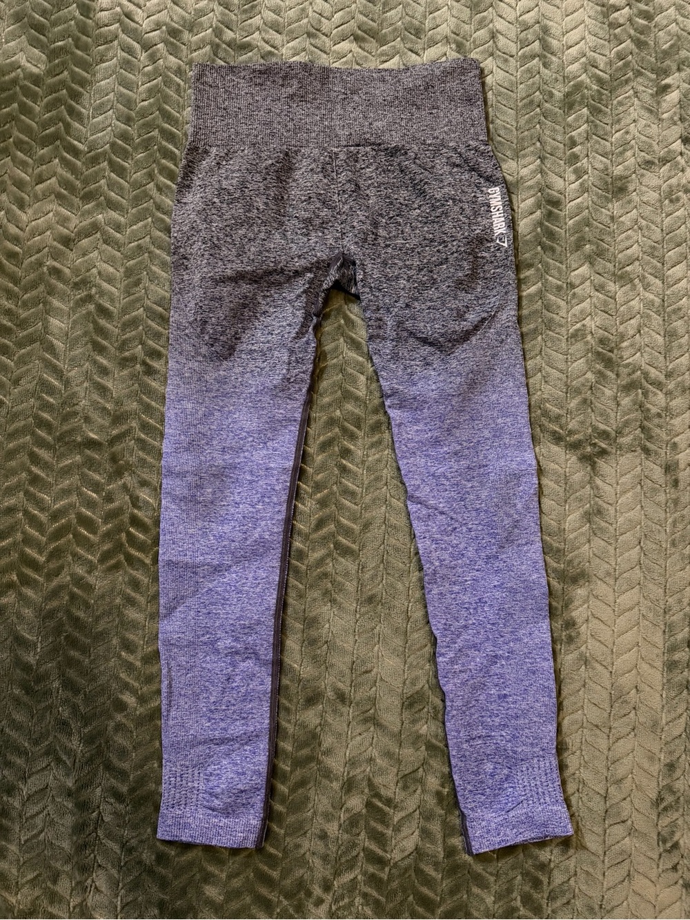 Gymshark Kids Seamless Ombre Leggings - Gray to Blue